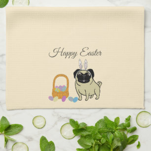 Happy Easter, dog Tea Towel
