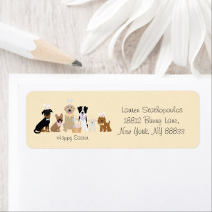 Happy Easter Dogs Return Address Label