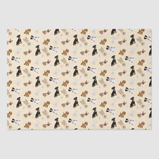 Happy Easter Dogs Tissue Paper (Front)