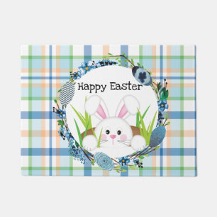 Happy Easter Doormat, Spring Decor Doormat