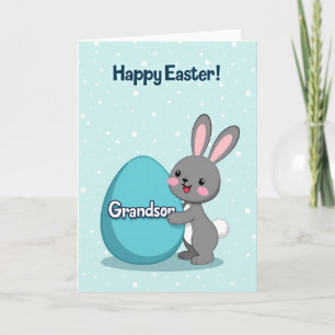 Happy Easter Dots Grandson Card
