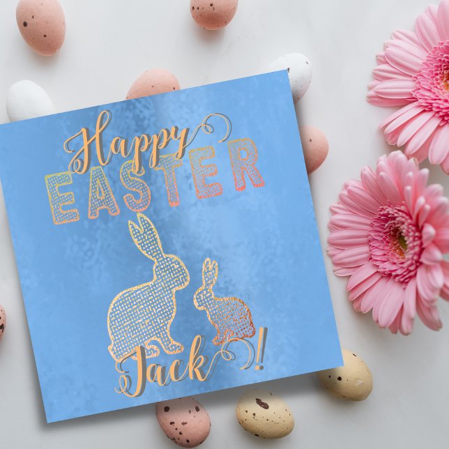 Happy Easter - Dotted rabbits  Card (Creator Uploaded)