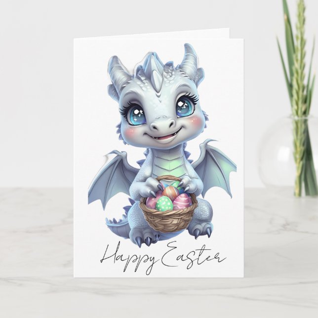 Happy Easter Dragon Greeting Card (Front)