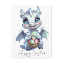 Happy Easter Dragon Postcard