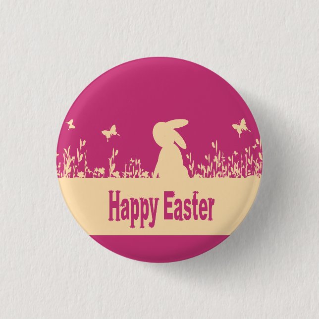 happy Easter,dreamy hare 3 Cm Round Badge (Front)
