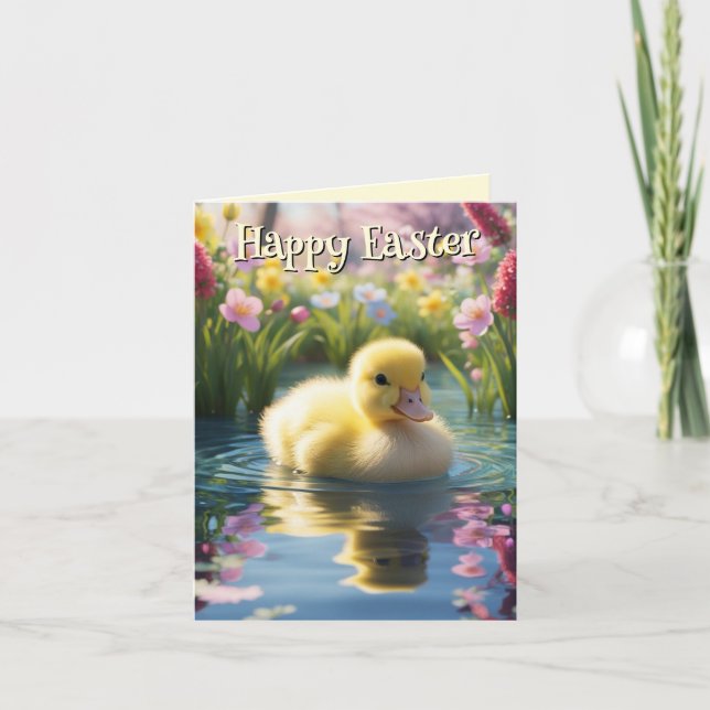 Happy Easter Duckling Card (Front)