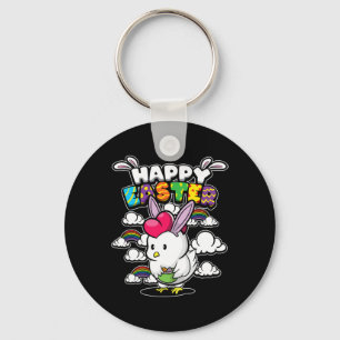Happy Easter - Easter Animals - Disguised Chicken  Key Ring