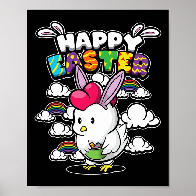 Happy Easter - Easter Animals - Disguised Chicken  Poster (Front)