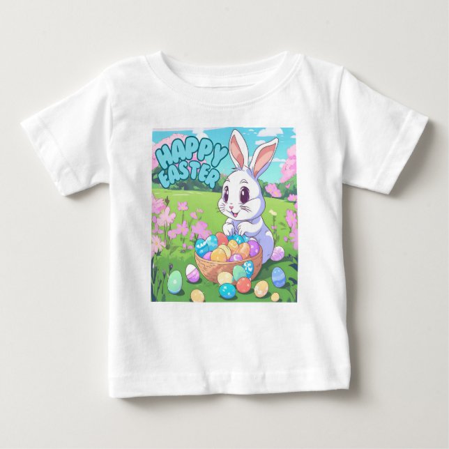 Happy Easter - Easter Bunny Baby T-Shirt (Front)