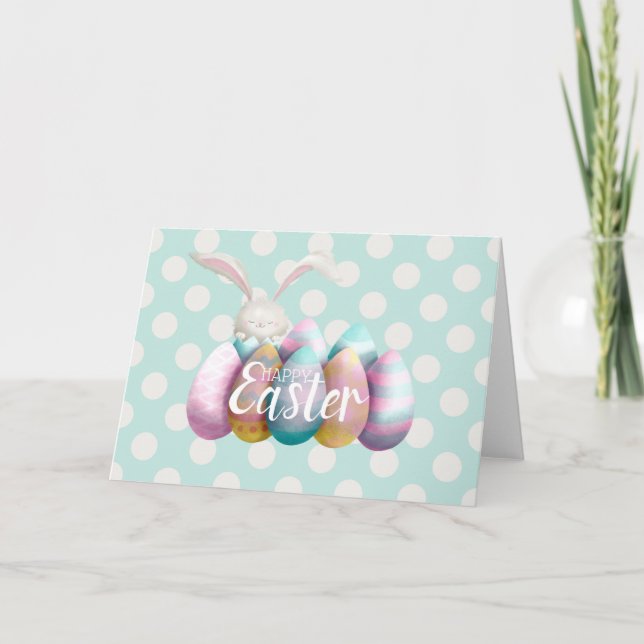Happy Easter, Easter bunny, egg hunt, holiday Card (Front)