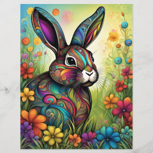 Happy Easter - Easter bunny in flowers