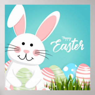 Happy Easter Easter Bunny Poster