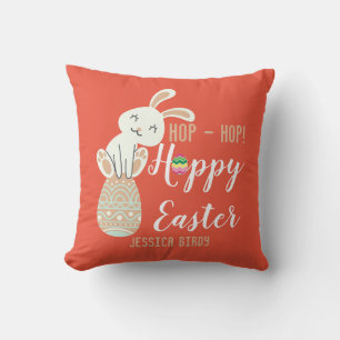 Happy Easter, easter bunny simple cute family Cushion