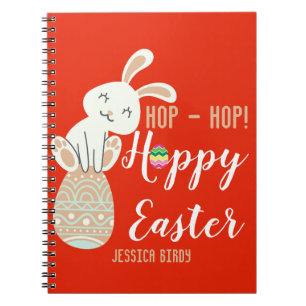 Happy Easter, easter bunny simple cute family Notebook