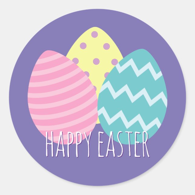 Happy Easter - Easter Eggs Stickers (Front)