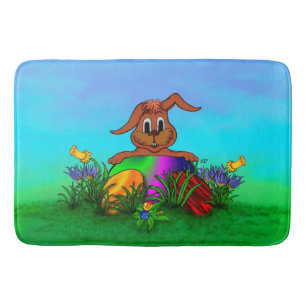 Happy Easter! Easter Rabbit Bath Mat