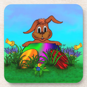 Happy Easter! Easter Rabbit Coaster