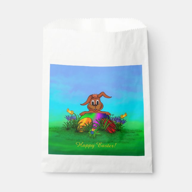 Happy Easter! Easter Rabbit Favour Bag (Front)