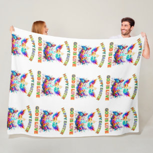 Happy Easter, Easter T-shirt, God is Love. Fleece Blanket