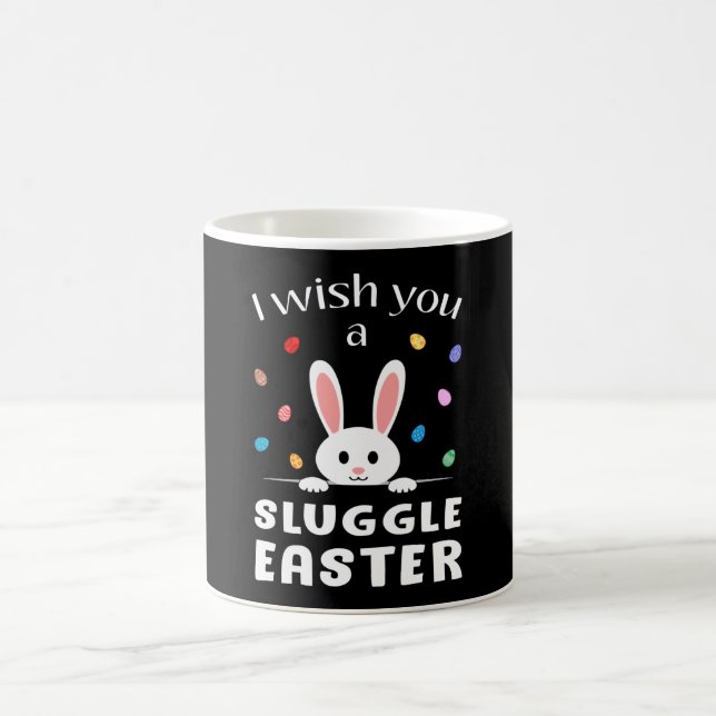 Happy Easter Egg Animal Bunny Easter Funny Gift Coffee Mug (Center)