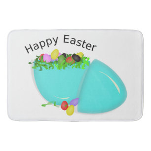 "HAPPY EASTER" EGG BATH MAT