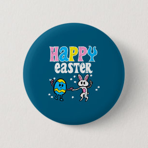 Happy Easter Egg Bunny Dance Cute Boys Girls Kids 6 Cm Round Badge