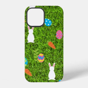 happy Easter Egg Bunny rabbit kawaii grass iPhone 12 Case