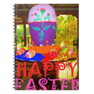 Happy Easter Egg Centerpiece for Spring Notebook