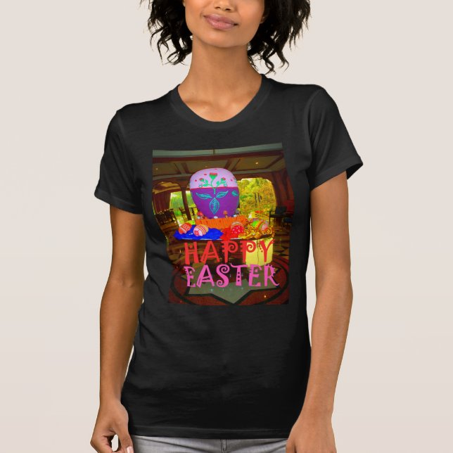 Happy Easter Egg Centerpiece for Spring T-Shirt (Front)