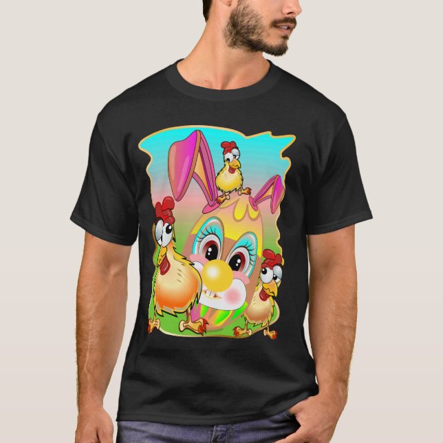 HAPPY EASTER EGG CHICKEN CHEAPER EGGS T-Shirt (Front)