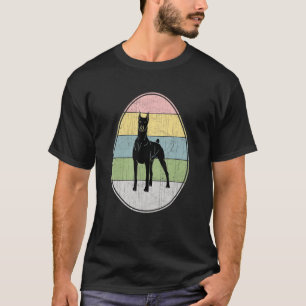 Happy Easter Egg Dobermann Dog Graphic  Easter Day T-Shirt