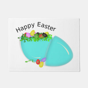 "HAPPY EASTER" EGG DOORMAT