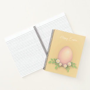 Happy Easter Egg & Flowers  Notebook