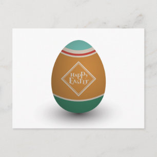 happy easter egg holiday postcard