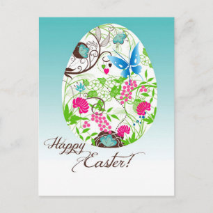 Happy Easter Egg Holiday Postcard