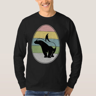 Happy Easter Egg Honey Badger Graphic  Easter Day T-Shirt