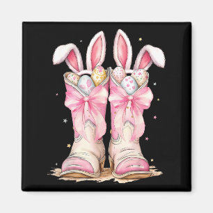 Happy Easter Egg Howdy Western Cowboy Boots Bunny Magnet