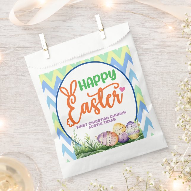 Happy Easter, Egg Hunt and Pot Luck Favour Bag (Clipped)