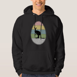 Happy Easter Egg Kangaroo Graphic  Easter Day Kang Hoodie