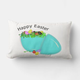 "HAPPY EASTER" EGG LUMBAR CUSHION