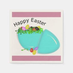 "HAPPY EASTER" EGG NAPKIN