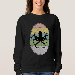 Happy Easter Egg Octopus Graphic Funny Easter Day  Sweatshirt