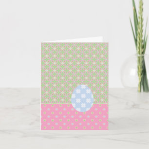 HAPPY EASTER Egg Pastel Spring Pattern Holiday Card