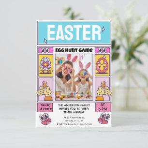 Happy Easter egg photo Holiday Invitation