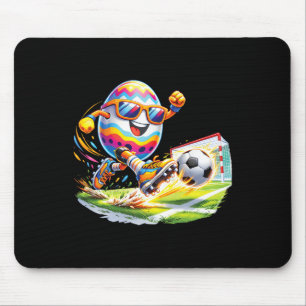 Happy Easter Egg Playing Soccer Lovers Boys Kids T Mouse Pad