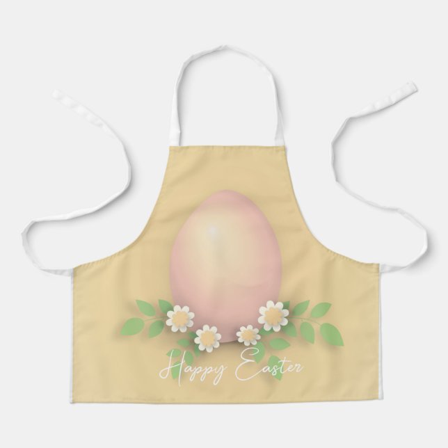 Happy Easter Egg & Spring Flowers  Apron (Front)