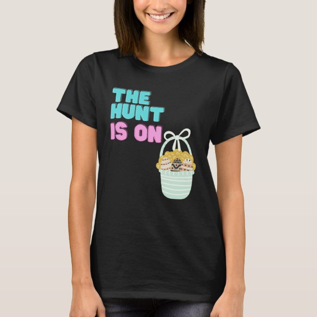 Happy Easter Egg Time To Hunt Cute Bunny Ears Sist T-Shirt (Front)