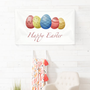 Happy Easter Eggs Banner – Spring Holiday Party 