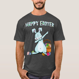 Happy Easter Eggs Bunny Dabbing Funny Easter Day T-Shirt