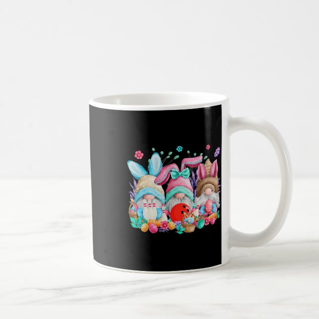Happy Easter Eggs Bunny Gnomes Bowling Lover Easte Coffee Mug (Right)